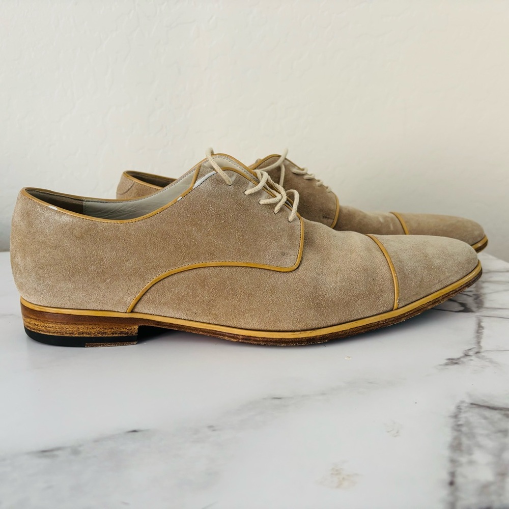 Dolce & Gabbana Tan Suede Derby Oxfords - Picture 2 of 8